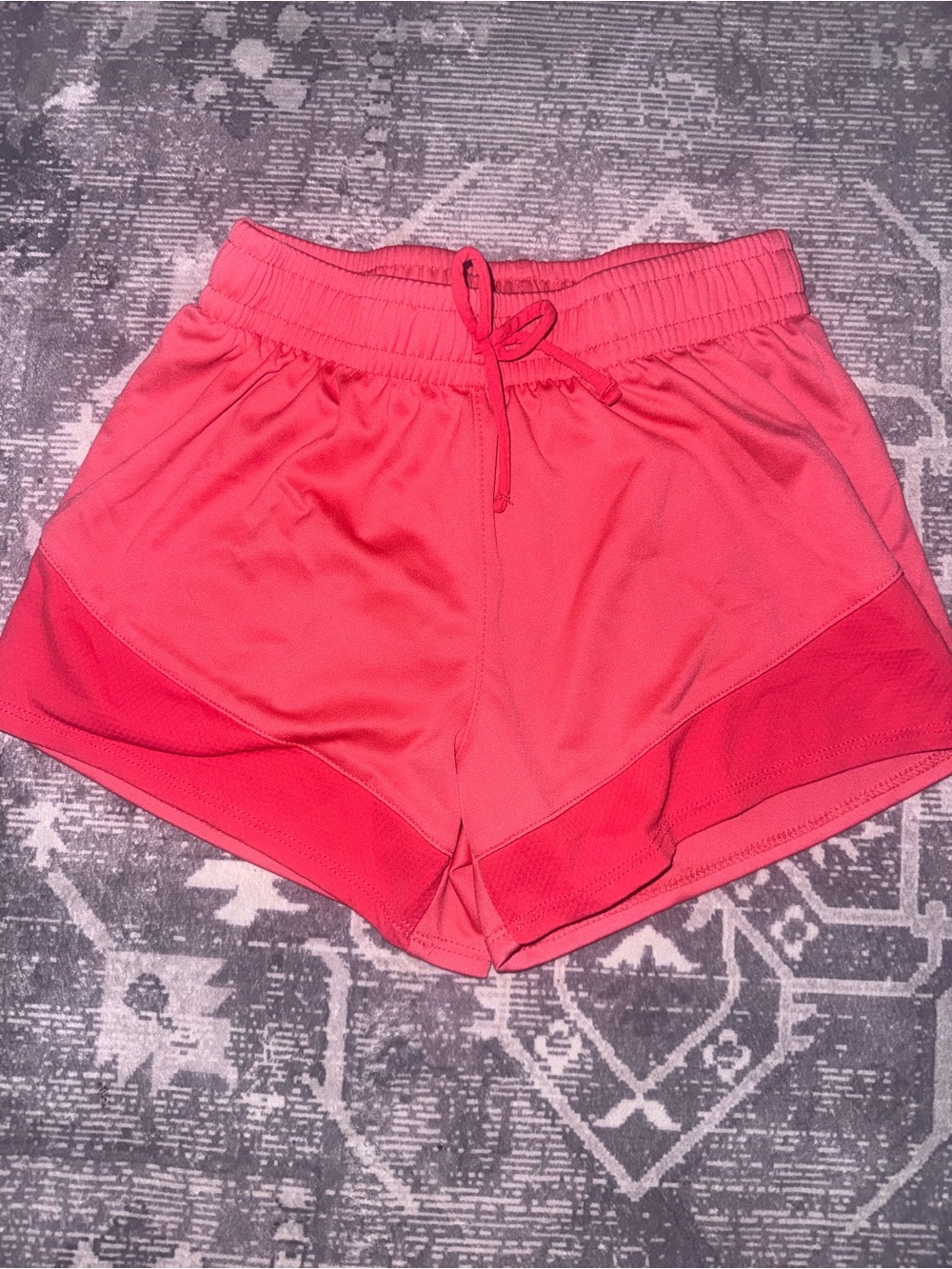 Kids Pink Athletic Drawstring Shorts